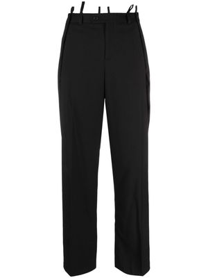 BETTTER Pleated wide-leg tailored trousers - Black