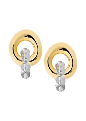 Betty 24K-Gold-Plated & Glass Bead Drop Earrings