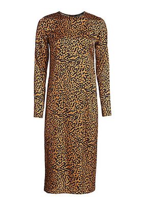 Beulah Leopard-Print Midi Dress