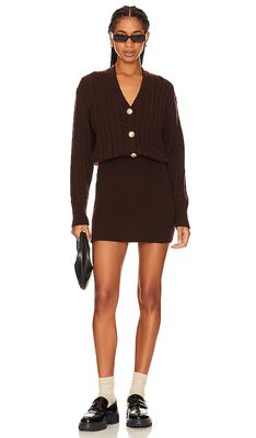 BEVERLY HILLS x REVOLVE Cable Mini Dress in Brown