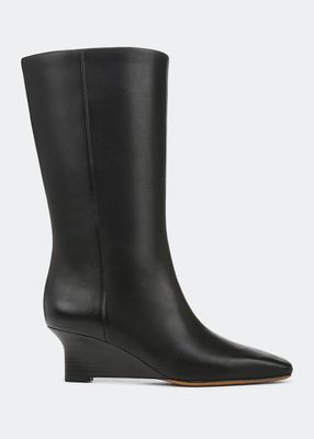 Beverly Leather Wedge Boots