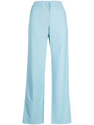Bevza high-waisted wide-leg trousers - Blue