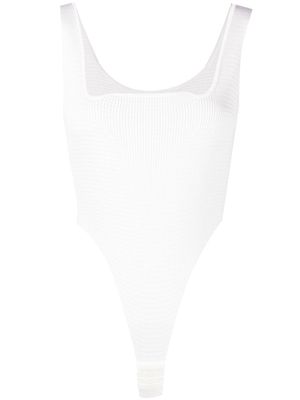 Bevza ribbed-knit bodysuit - White