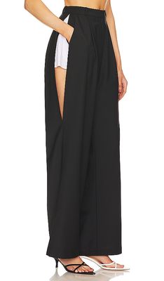 Bevza Trousers With Slits in Black