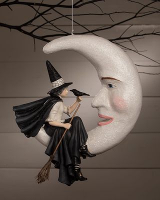 Bewitching Moon Witch Halloween Decoration
