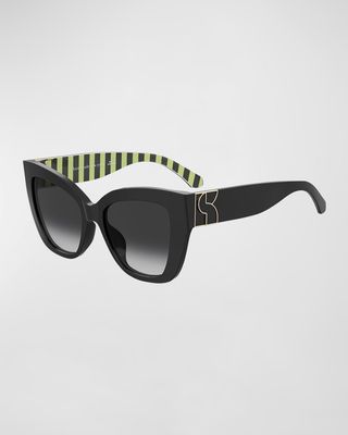 bexley polarized acetate cat-eye sunglasses