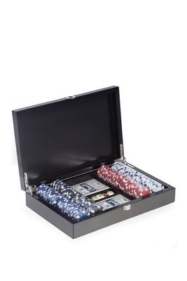 Bey-Berk 200-Chip Poker Set & Storage Case in Black