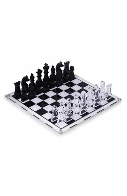 Bey-Berk Charlie Acrylic Chess Set in Multi Color