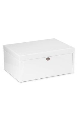 Bey-Berk Large White Lacquer Jewelry Chest