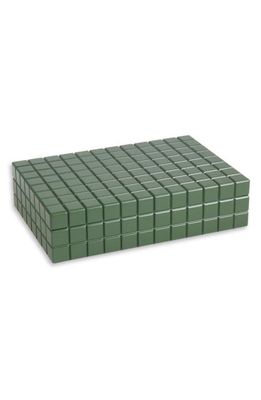 Bey-Berk Modern Cube Watch Storage Box in Green