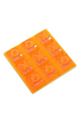 Bey-Berk Vince Acrylic Tic-Tac-Toe Set in Orange