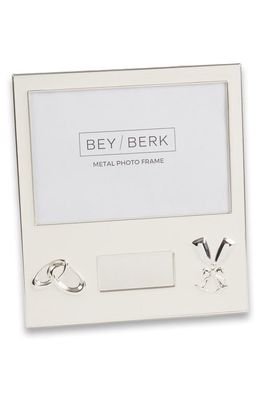 Bey-Berk Wedding 4 x 6-Inch Picture Frame in Silver