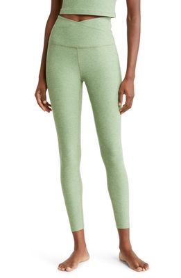 Beyond Yoga At Your Leisure High Waist Leggings in Rosemary Heather