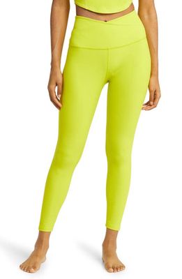Beyond Yoga At Your Leisure High Waist Leggings in True Chartreuse Heather