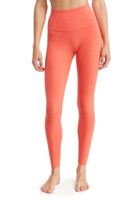 Beyond Yoga Caught in the Midi High Waist Leggings in Marmalade Heather 