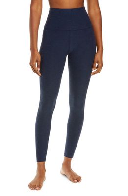 Beyond Yoga Everyday Space Dye High Waist Pocket Leggings in Nocturnal Navy 