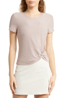 Beyond Yoga Featherweight For a Spin Twist Detail T-Shirt in Chai