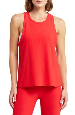 Beyond Yoga Featherweight Rebalance Tank in Candy Apple Red Heather