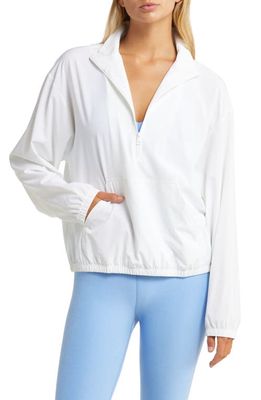 Beyond Yoga In Stride Half Zip Pullover in True White
