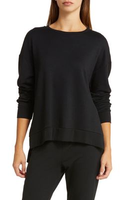 Beyond Yoga Off Duty Fleece Sweatshirt in Black