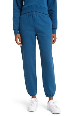 Beyond Yoga On the Go Cotton Blend Joggers in Blue Gem