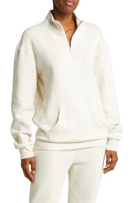 Beyond Yoga Recharge Half Zip Pullover in Vintage White