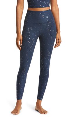 Beyond Yoga SoftShine High Waisted Ankle Leggings in Nocturnal Navy-Gunmetal