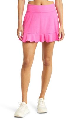 Beyond Yoga Space Dye Dare To Flare Skirt in Pink Hype Heather