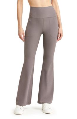 Beyond Yoga Space Dye High Waist All Day Flare Leggings in Woodland Heather