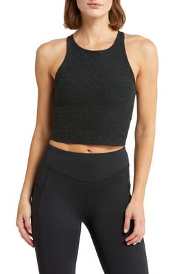 Beyond Yoga Space Dye Refocus Racerback Crop Tank in Darkest Night