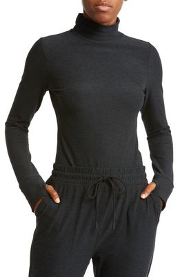 Beyond Yoga Spacedye Captivating Turtleneck Top in Darkest Night