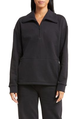 Beyond Yoga Trek Half Zip Pullover in Black