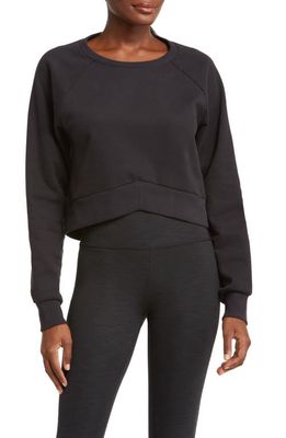 Beyond Yoga Uplift Crop Sweatshirt in Black