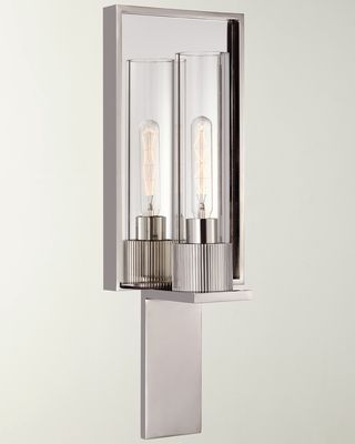 Beza Single Reflector Sconce in Polished Nickel by Ray Booth