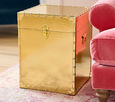 BFF Collection 20" x 15" Storage Trunk with Gold Nailhead