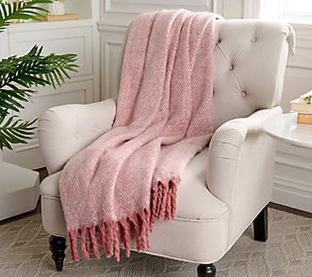 BFF Collection Oversized 60x70" Fluffy Throw with Fringe