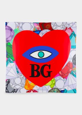 BG Heart Square Glass Tray