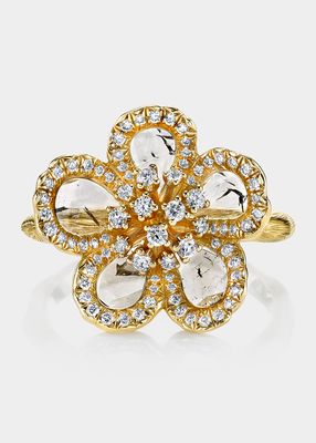 Bhansali Grace Collection Flat Diamond Ring, Yellow Gold