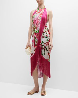 Bianca Fringe-Trim Coverup Dress
