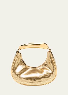 Bianca Mini Sequins Metallic Top-Handle Bag