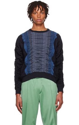 Bianca Saunders Navy Farah Edition Peel Sweater