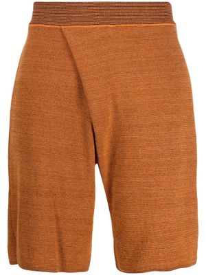 Bianca Saunders two-pocket knee-length shorts - Orange