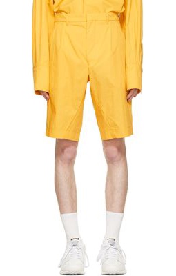 Bianca Saunders Yellow Cotton Shorts