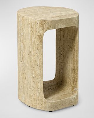 Bianca Travertine Side Table