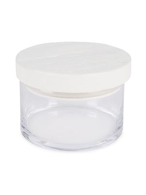 Bianca Wood Top Canister - White - White