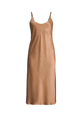 Bias-Cut Silk Slip Nightgown