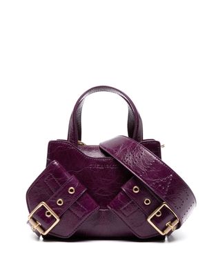 BIASIA small leather tote bag - Purple