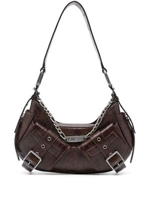 BIASIA Y2K leather tote bag - Brown