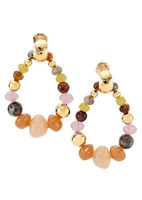 Biba Bis 24K-Gold-Plated & Acetate Beaded Drop Earrings