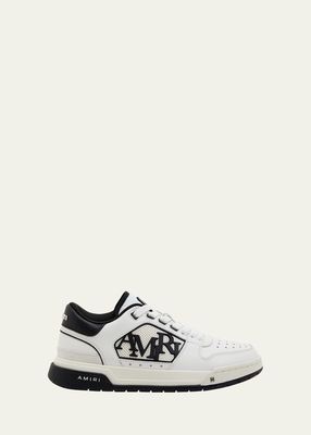 Bicolor Leather Low-Top Sneakers